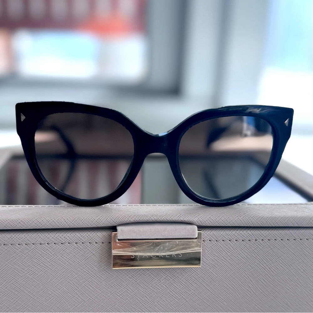 Prada cat-eye black oversized sunglasses